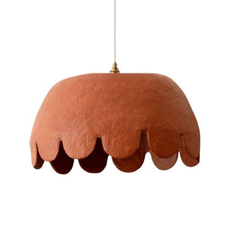 Scalloped Pendant Light - Clay - Large