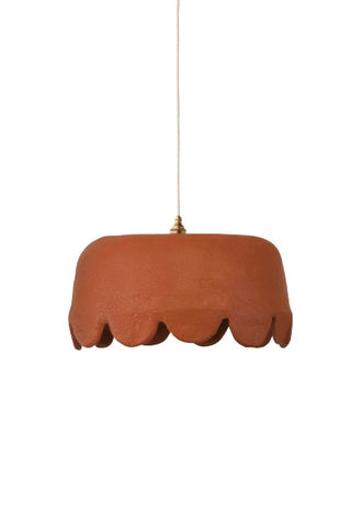 Scalloped Pendant Light - Clay - Medium