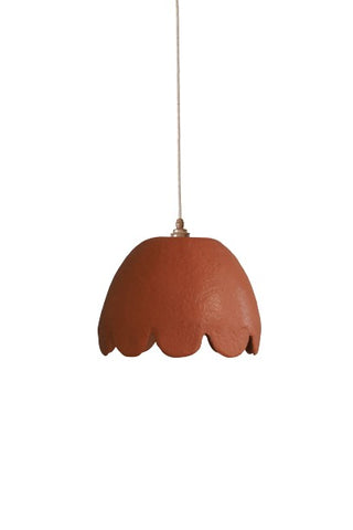 Scalloped Pendant Light - Clay - Tall Medium