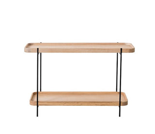 Skyla Oak 2 Shelf Console - Natural Oak