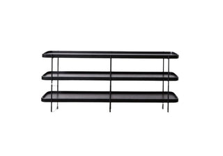 Skyla Oak 3 Shelf Unit - Black