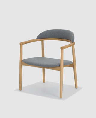 Wyatt Oak Natural Occasional Chair - Grey