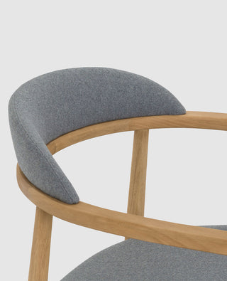 Wyatt Oak Natural Occasional Chair - Grey