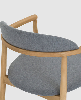 Wyatt Oak Natural Occasional Chair - Grey