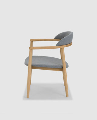 Wyatt Oak Natural Occasional Chair - Grey