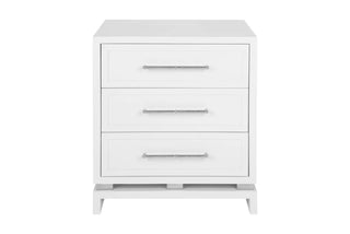 Pearl Bedside Table - Large White