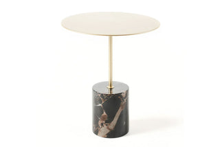 Lilli Side Table - Black & Red Marble