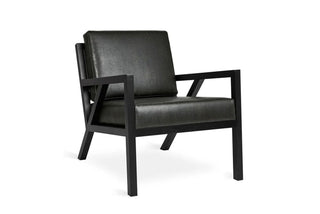 Truss Leatherette Armchair - Black